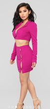 Load image into Gallery viewer, Magenta Mini Skirt Set