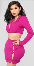 Load image into Gallery viewer, Magenta Mini Skirt Set