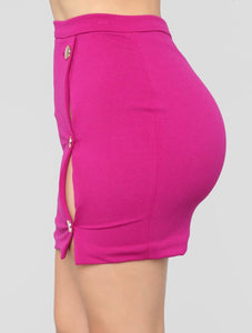 Magenta Mini Skirt Set